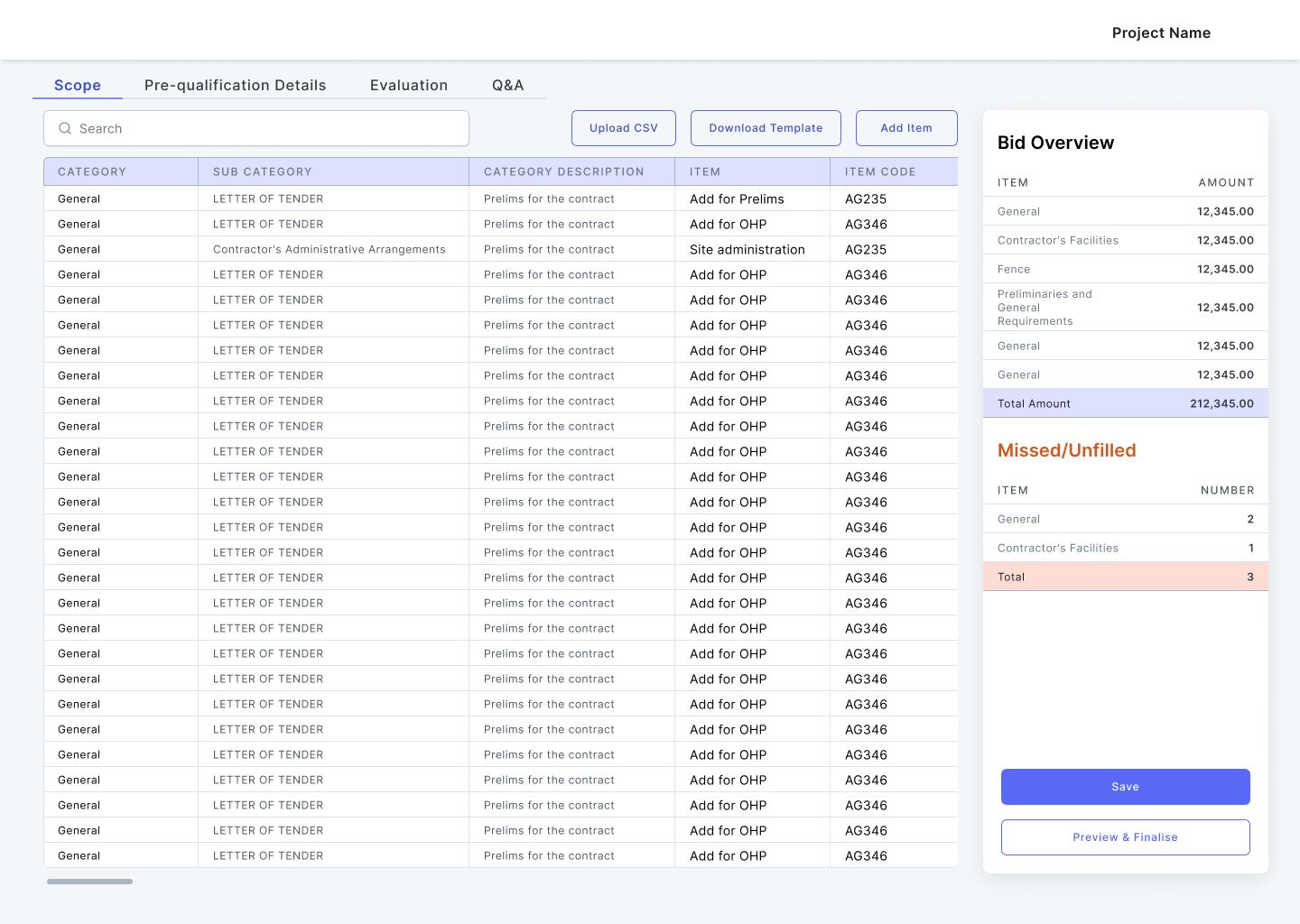 Client scope creation view